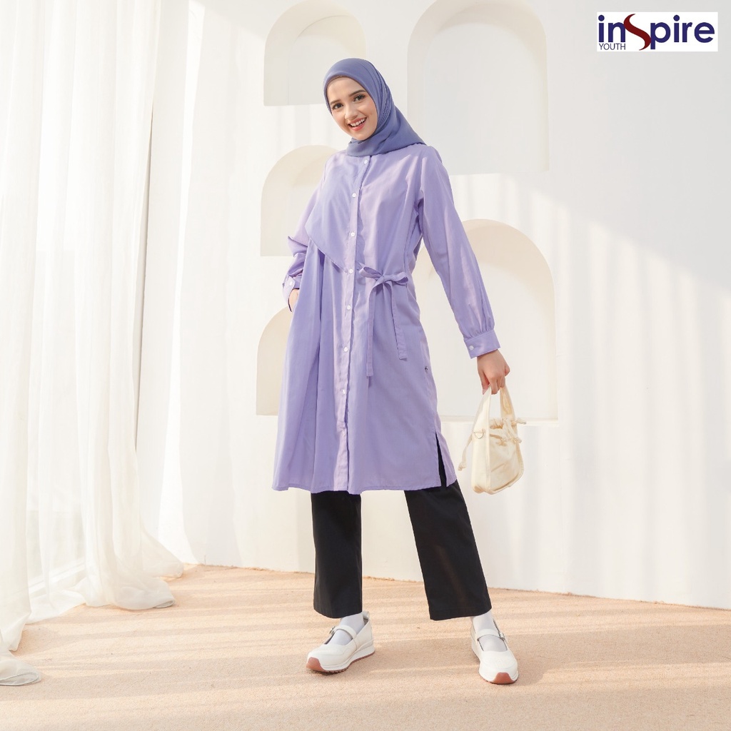 Inspire ITU 48 Atasan Tunik Muslimah Bahan Cordova Baju Wanita Polos Casual Outfit Daily OOTD