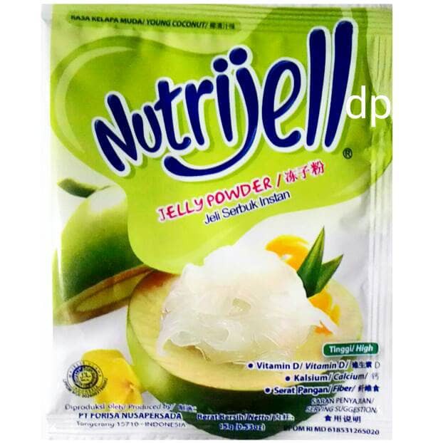 Nutrijell Agar&quot; Jelly Powder Nutrijel Ekonomis Rasa Kelapa Muda 15 Gram