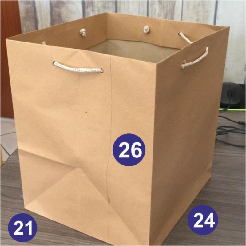 

PAPERBAG MURAH KOTAK NASI UKURAN 24X22X26 CM PAPERBAG KOTAK NASI 22X22