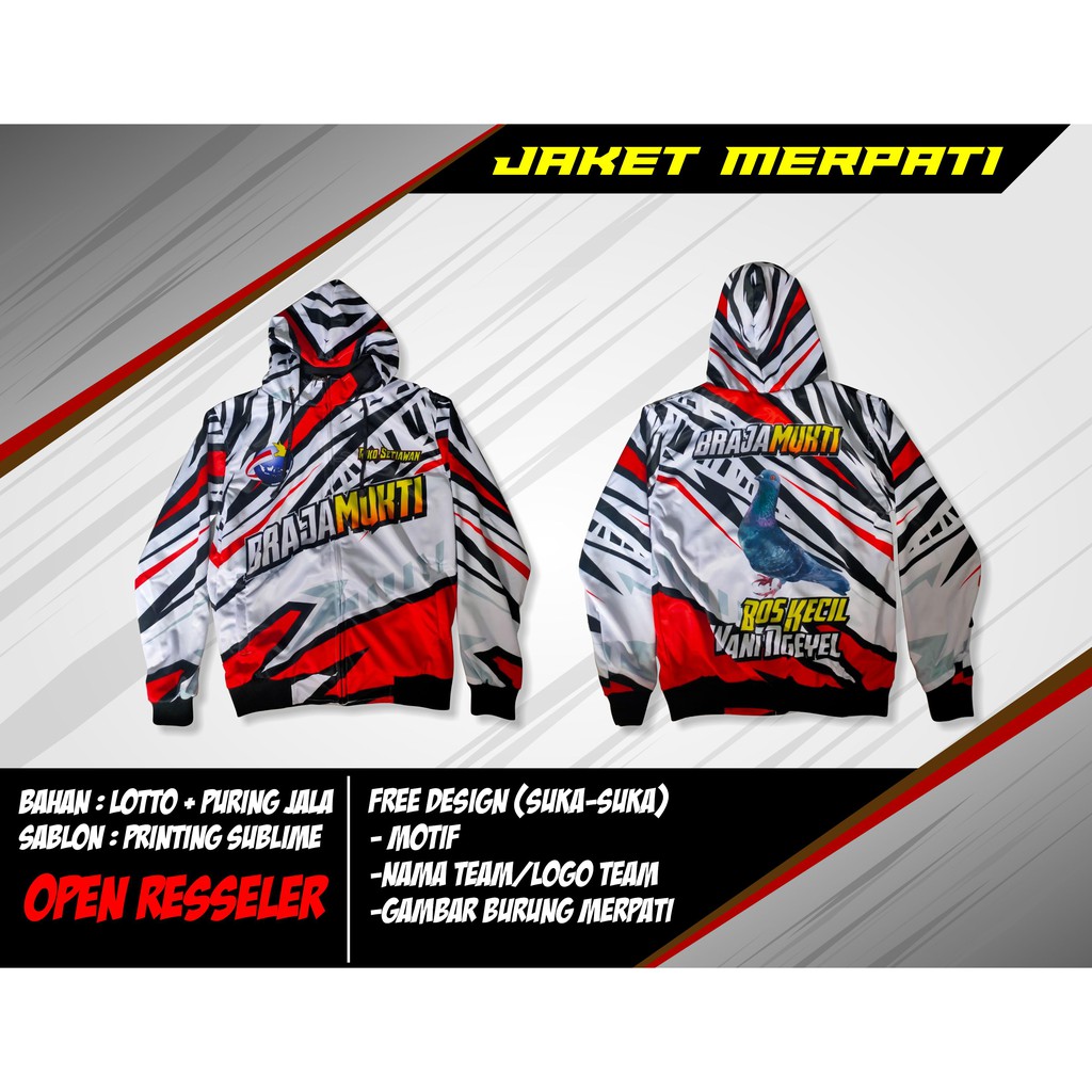 JAKET JERSEY MERPATI BALAP / JAKET JERSEY BURUNG MERPATI / JAKET JERSEY MERPATI CUSTOM