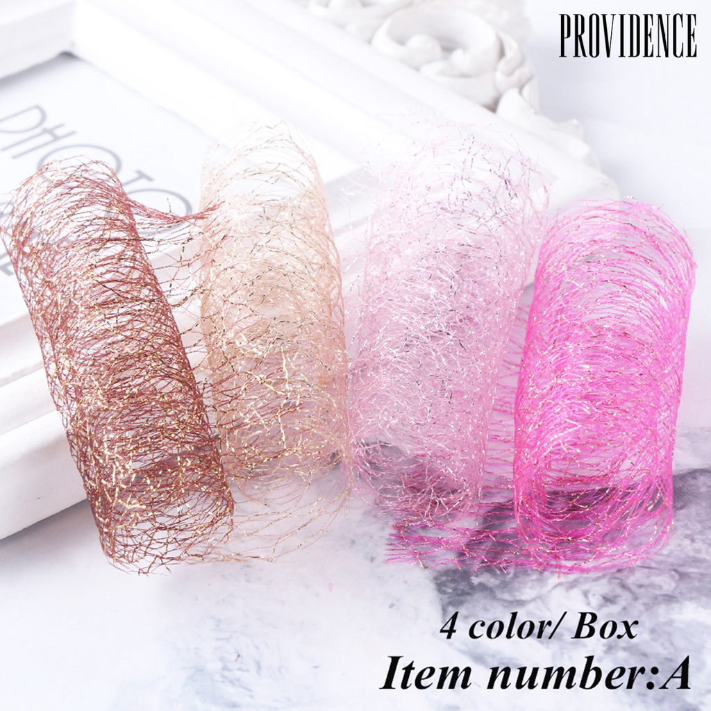 Providence 1 Kotak Stiker Kuku 3D Bahan Mesh Untuk Nail Art Wanita