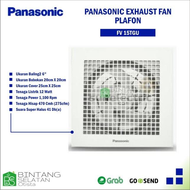 PANASONIC EXHAUST FAN FV15TGU 15TGU PLAFON