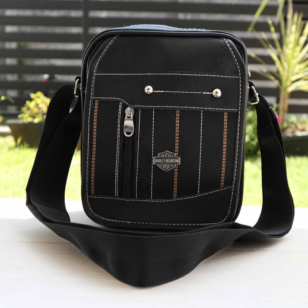 Tas Slingbag Pria Kekinian Model Casual Selempang Kulit Kecil Keren