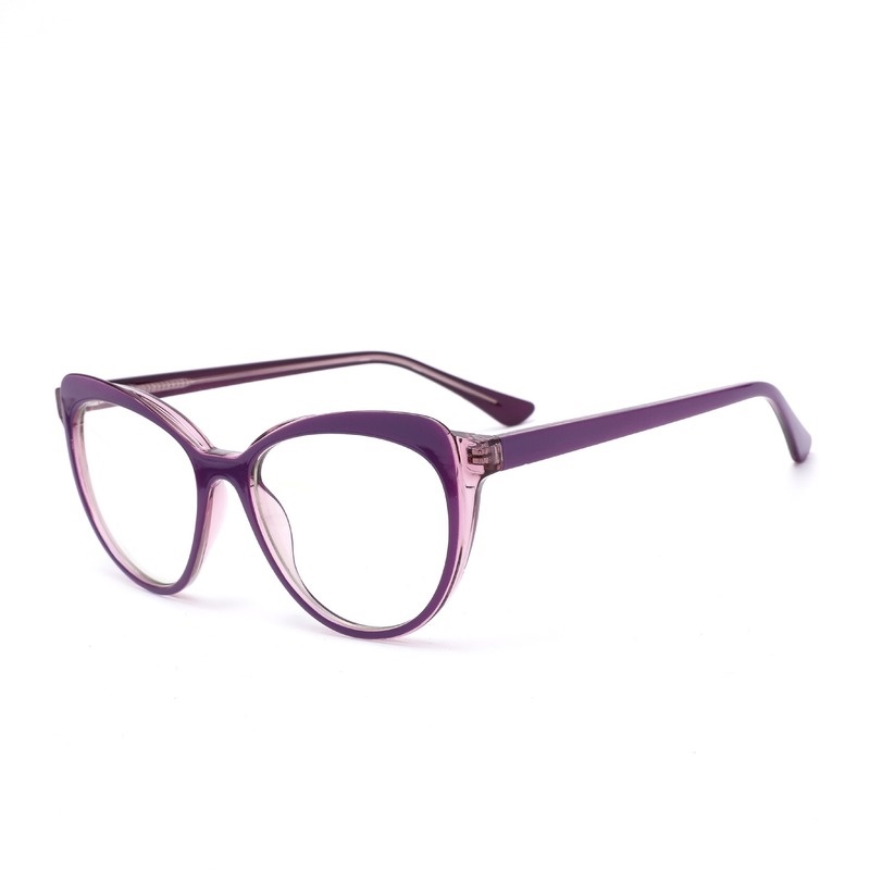 (YUZHU) Kacamata Frame Bulat Model Cat Eye Lensa Warna Permen TR90