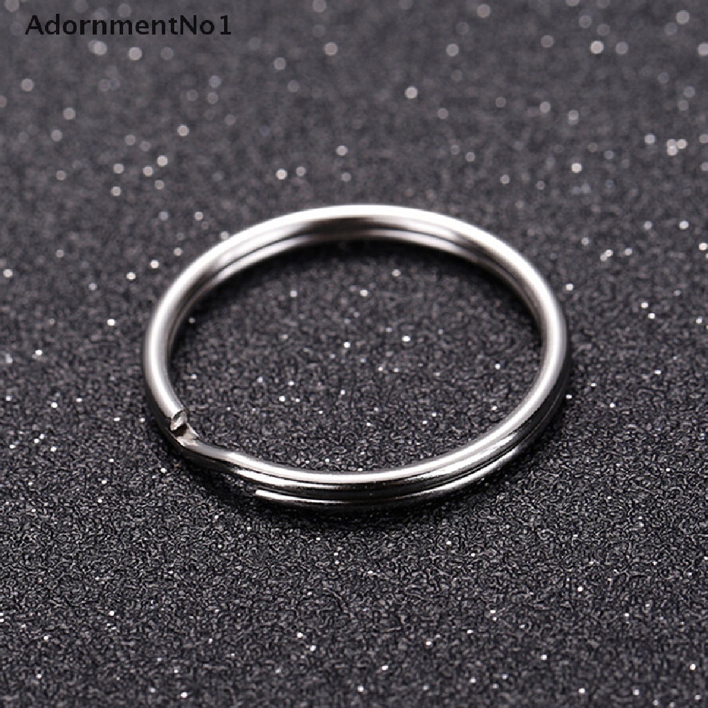 (AdornmentNo1) 50 Pcs Ring Gantungan Kunci Warna Silver