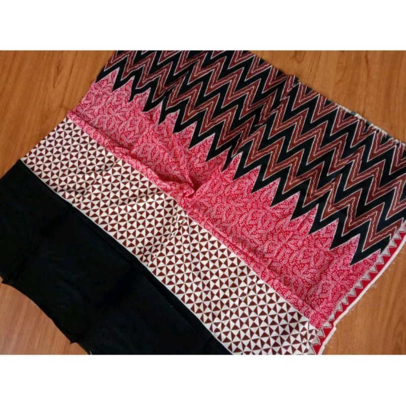 kain batik katun paris motif campur zigzag lancip