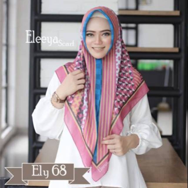 HIJAB SEGIEMPAT MOTIF ELY 68 II Eleeya Scarf