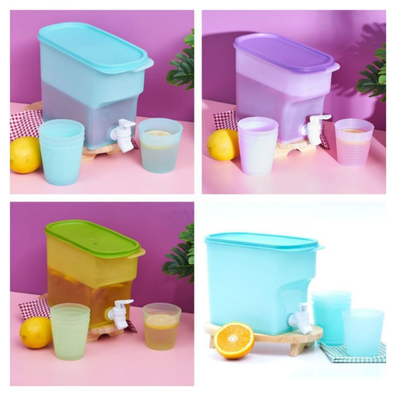 DISPENSER KULKAS IZUMI WARNA ISI 5 PCS + GELAS / DISPENSER KULKAS PUTIH TANPA GELAS