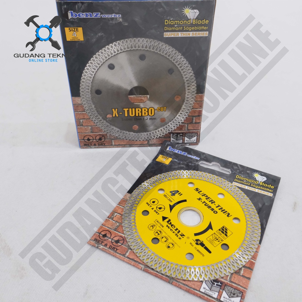 Diamond Wheel 4&quot; DBL0104 DBL0103 BENZ SUPERTHIN / Mata Pisau Gerinda Potong Keramik 4 Inch Granit Granite Turbo BENZ