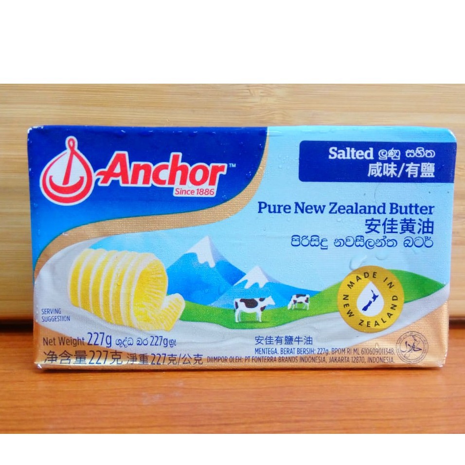 

ANCHOR Salted 227 gr Butter Mentega Asin Anchor Pats 227 gr