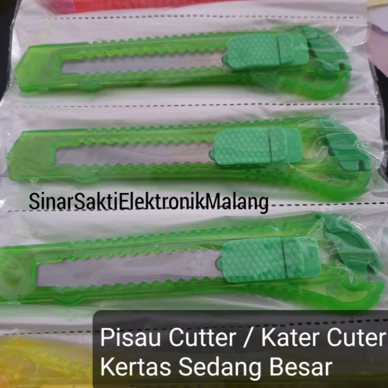 Pisau Cutter Kecil Murah Kater Cuter Kertas Sedang Besar Mini