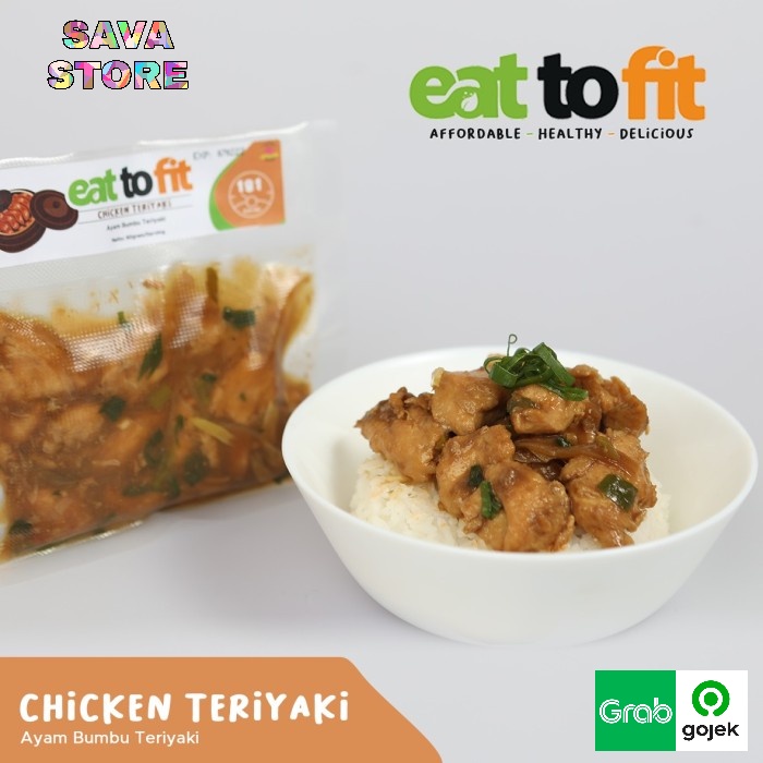 MAKANAN DIET FROZEN FOOD EAT TO FIT CHICKEN TERIYAKI - 90 gr