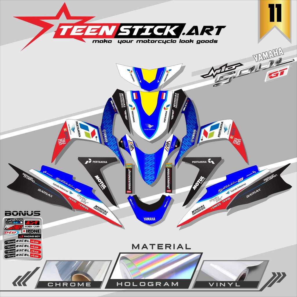 DECAL FULL BODY MIO SOUL GT 2012-2014- DECAL STICKER FULL BLOCK YAMAHA MIO SOUL GT 2012-2014 MANDALI