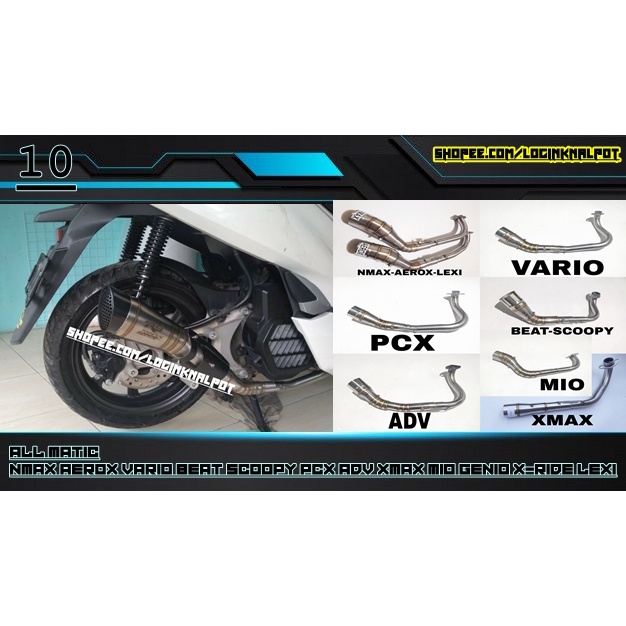 Knalpot R9 Vixion cbr150r cb150r r15 gsx satria fu mx king mx135 byson scorpio supra gtr sonic verza megapro xsr155 tiger aerox nmax vario lexi xmax scoopy beat mio xeon pcx adv-adv