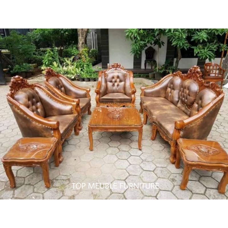 Kursi sofa tamu ganesha jati