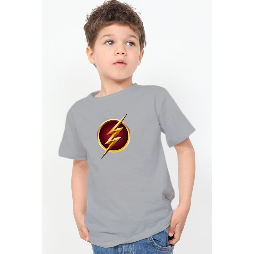 YOURSTYLE1119 - KAOS FLASH / KAOS ANAK FLASH LOGO / SUPER HERO / CNY /KAOS ANAK KATUN 24S