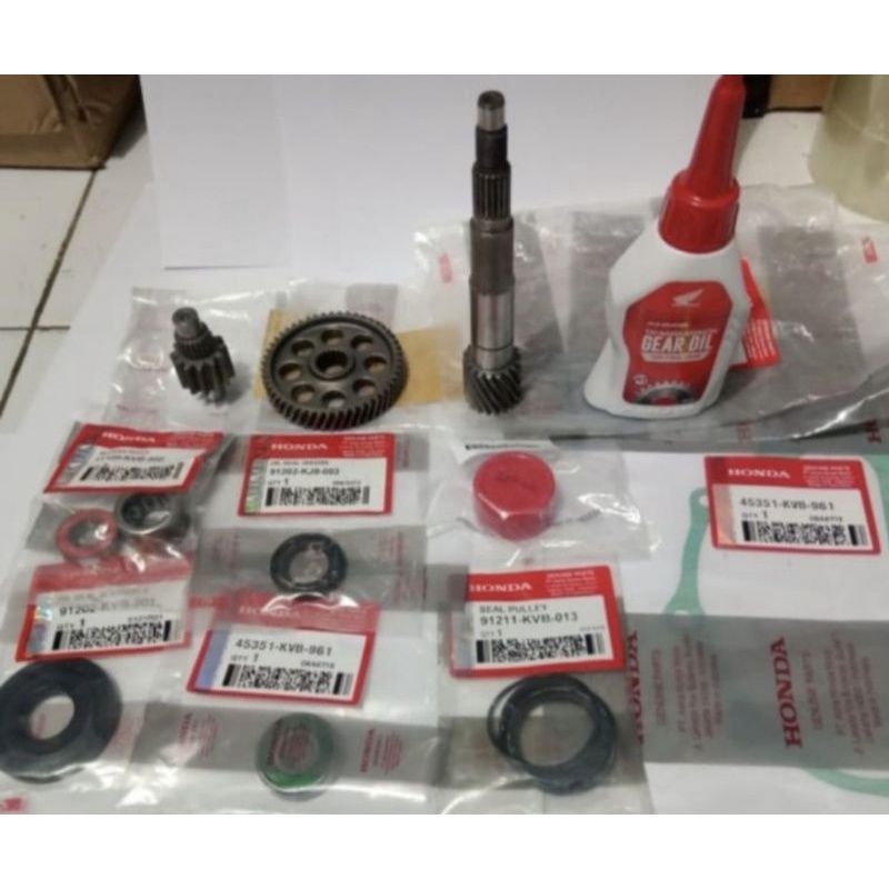 GEAR RASIO GIGI RASIO AS PULLY AS RODA PAKET BEARING LAHER PULLY+OLI GARDAN SEAL BEATF1 VARIO 110 SC