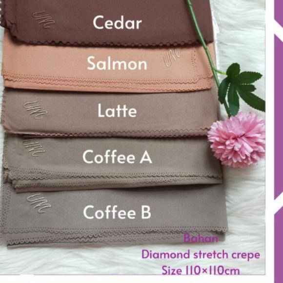 ✪ Hijab Segiempat Umama Scraf Crepe Square Lc Jilbab Segiempat Diamond - OLIVE ✬