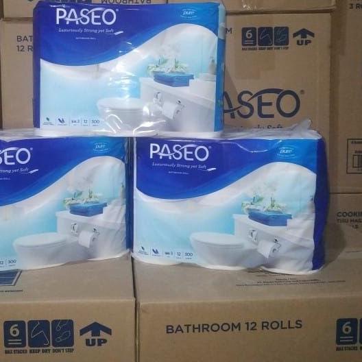 Tissue toilet Paseo 12 rolls 3 ply / tissue bathroom paseo / tissue toilet paseo non embossed 12 rol
