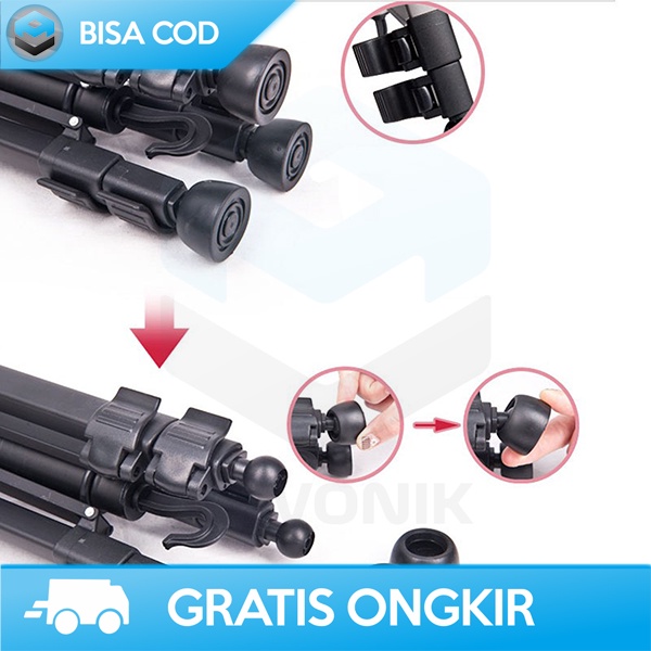 STAND TRIPOD LIGHTWEIGHT BY WEIFENG WT-3540 KOKOH SAMPAI 3 Kg PORTABLE