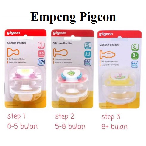 Empeng Pigeon Silicone Pacifier Step 1 2 3 Dot Empeng Bayi Indonesia