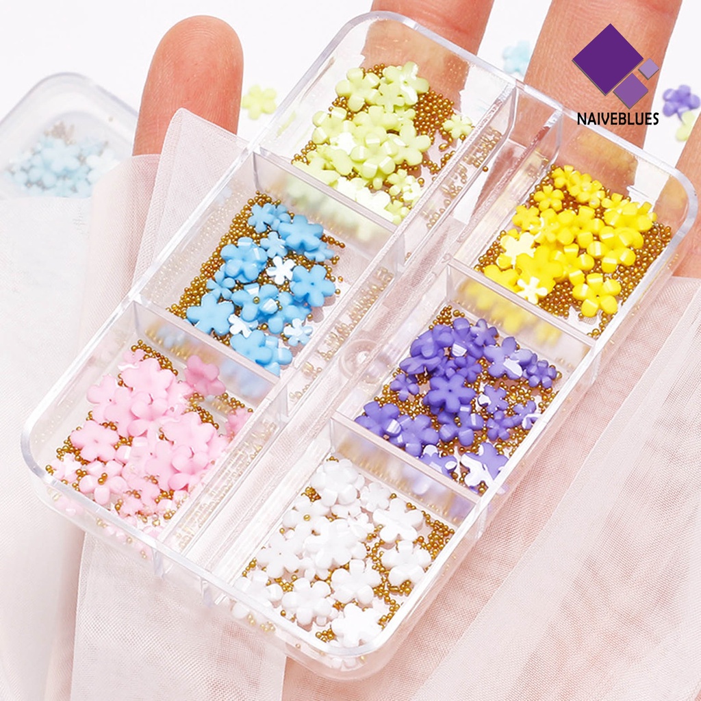 Ornamen Bunga 3D Untuk Dekorasi Nail Art Charms