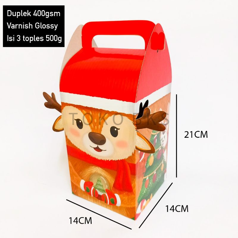 

BOX NATAL REINDEER 14X14X31CM