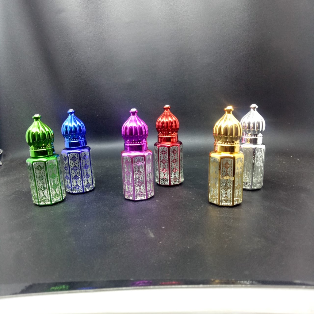 Botol Parfum Tola Kubah rainbow UV premium 6 ml harga 6 pc