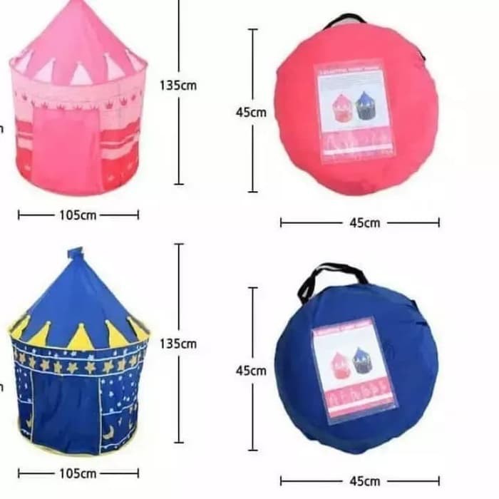 Tenda Bermain Anak Castle Kids Portable Tenda Kerucut