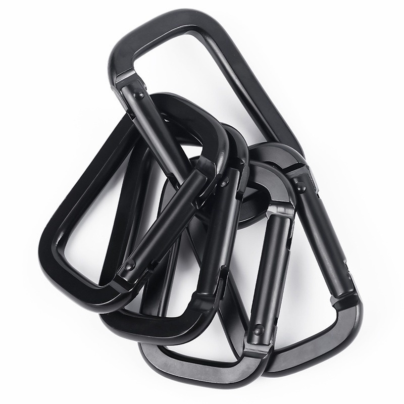 1pc Carabiner Multifungsi Bentuk Kotak Bahan Aluminum Alloy Untuk Camping / Memancing