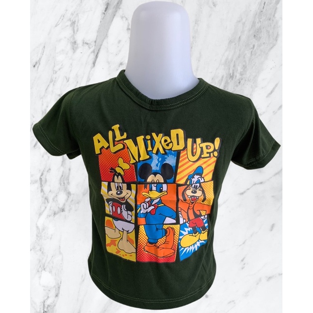 GOSIA KIDS - Kaos Atasan Anak Unisex All mix up Mickey | Baju Anak Perempuan Laki Laki Usia 6 Bulan - 5 Tahun | Gratis Ongkir | Bisa Cod