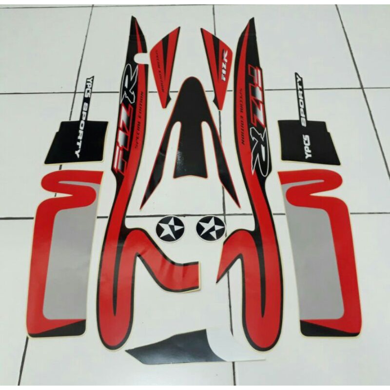striping sticker standar yamaha fiz R caltex hitan merah