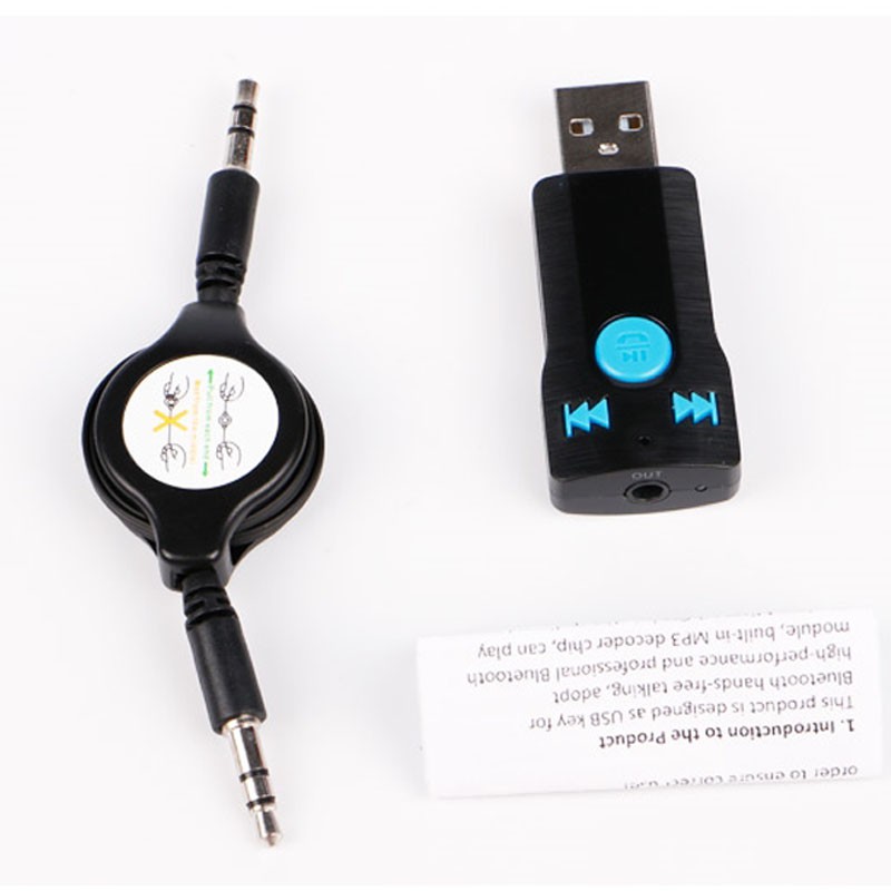 BC07 Bluetooth USB Receiver Music Receiver Adapter MP3 Player Bluetooth Car Handfree Calling 3.5MM