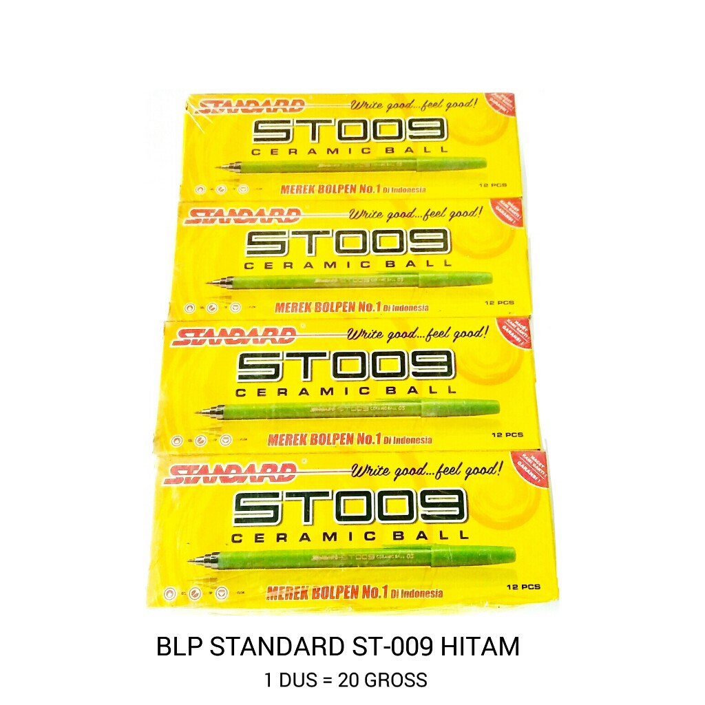 Pulpen Standard ST009 0.5mm / Pena Standard ST009 0.5mm / Bolpen Standard Hitam / Pen Semigel Standa