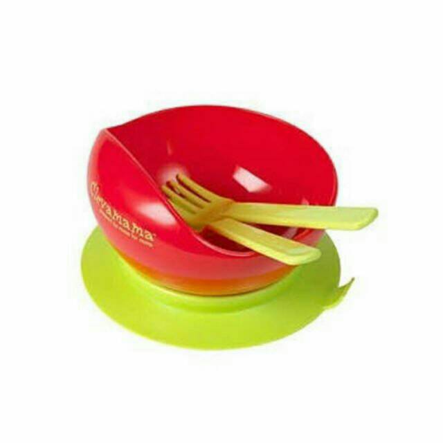 CLEVAMAMA SUCTION FEEDING BOWL AND CUTLERY