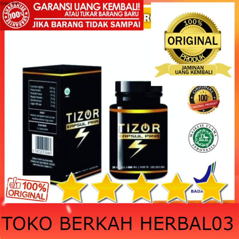 100% ASLI Obat Kuat Pria Tahan Lama Tizor Kapsul Untuk Pria Mengatasi Ejakulasidini 100% Manjur