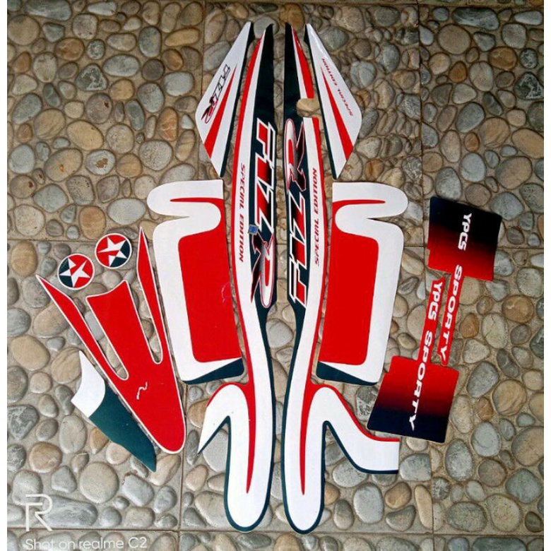 stiker fiz r caltex striping motor yamaha fiz r caltex 2000 merah biru kuning hijau terbaik terlaris