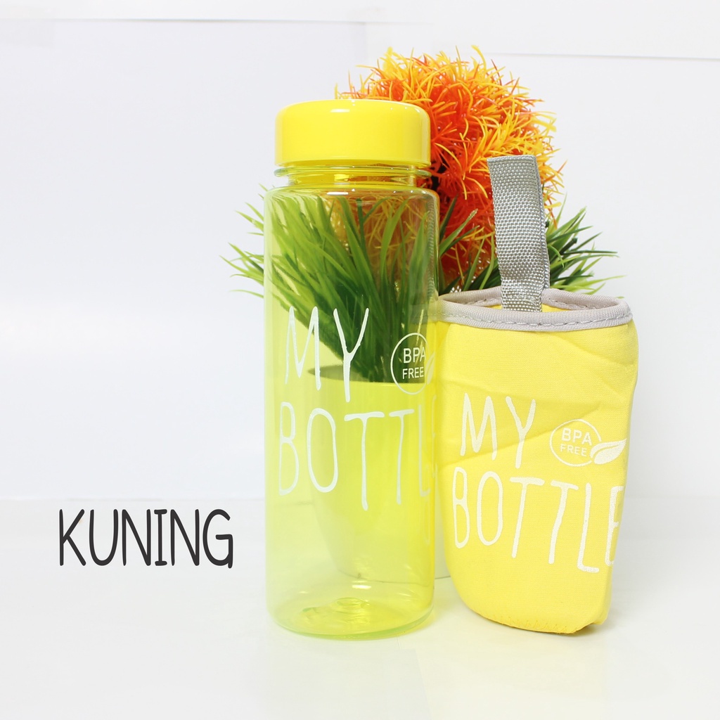 BOTOL MINUM BULAT BERWARNA MY BOTTLE + Free Pouch Busa Impor Murah