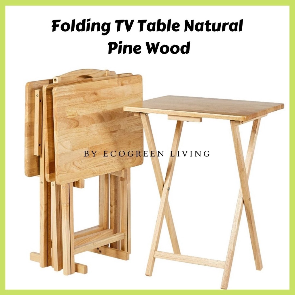 Nadastore - Folding / Adjustable table Pine Wood Table / Meja lipat Jati Belanda Tinggi 70 Lebar 48 cm