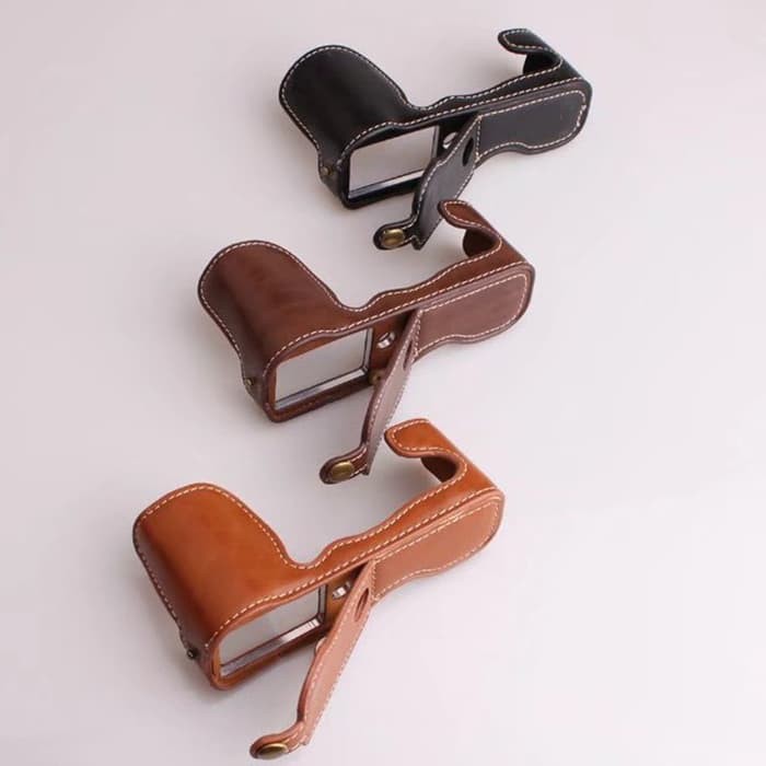 KAMERA LEATHER HALF CASE BAG CAMERA FUJIFILM XTA3, XA 3 MIRRORLESS