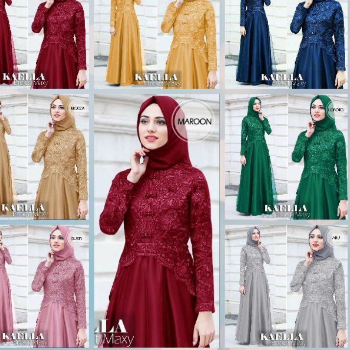 Maxi Kaella / Fashion Muslim / Dress Undangan / Gaun Pernikahan / Gaun Seragam 