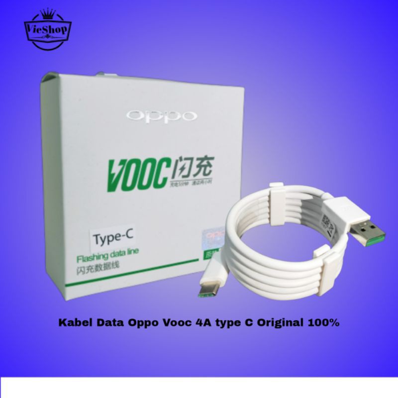 Kabel Data Oppo Vooc USb-C 4A Original 100% Fast Chsrging