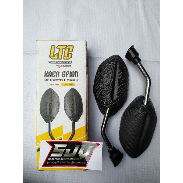 SPION MINI BEAT H. KARBON HITAM TANGKAI CHROME MURAH