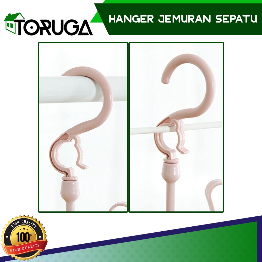 Hanger Gantungan Jemuran Sepatu Sendal  Tas Pengering Jepit Cantol