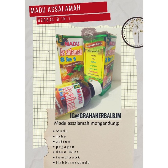 

MADU AS SALAMAH 8 IN 1 280 GRAM - MENGOBATI BATUK. DEMAM. FLU