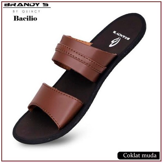 Sandal Pria Kulit Asli 100% Model Slop Cowok Casual Terbaru 2022 Original Kokop Laki Laki Dewasa Kek