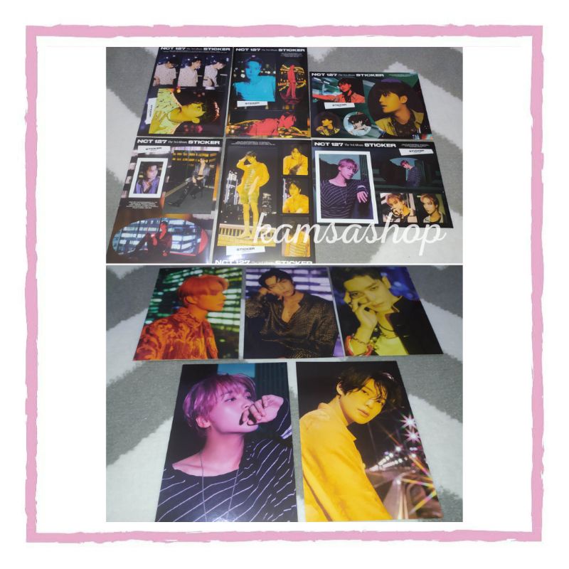 NCT 127 STICKER Seoul City ver. sharing album official Postcard Sticker Jaehyun Haechan Taeyong
