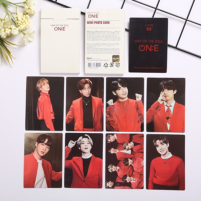 8 / 9pcs / SET Kartu Foto KPOP BTS MAP OF THE SOUL On: E Untuk Koleksi