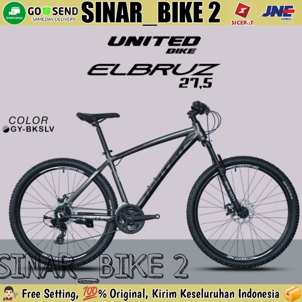 Sepeda Gunung MTB United Elbruz 27,5 Inch Alloy 21 Speed