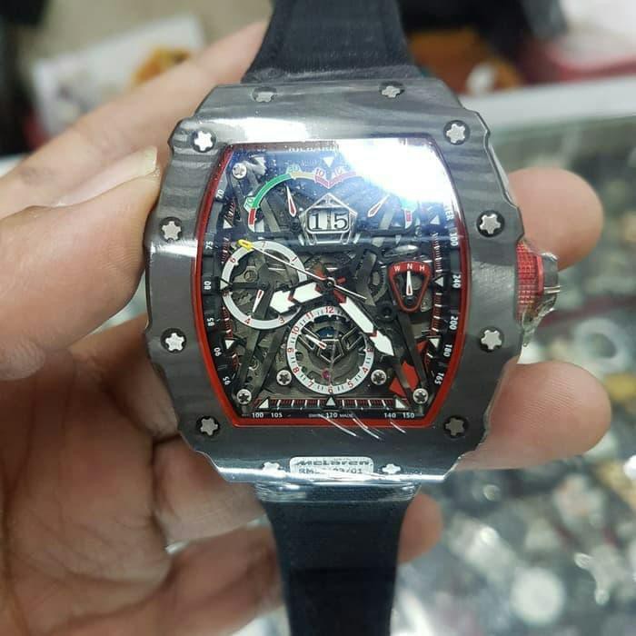 PROMO JAM TANGAN PRIA RICARD MILE RM-11-03RG CARBON TALI CANVAS 